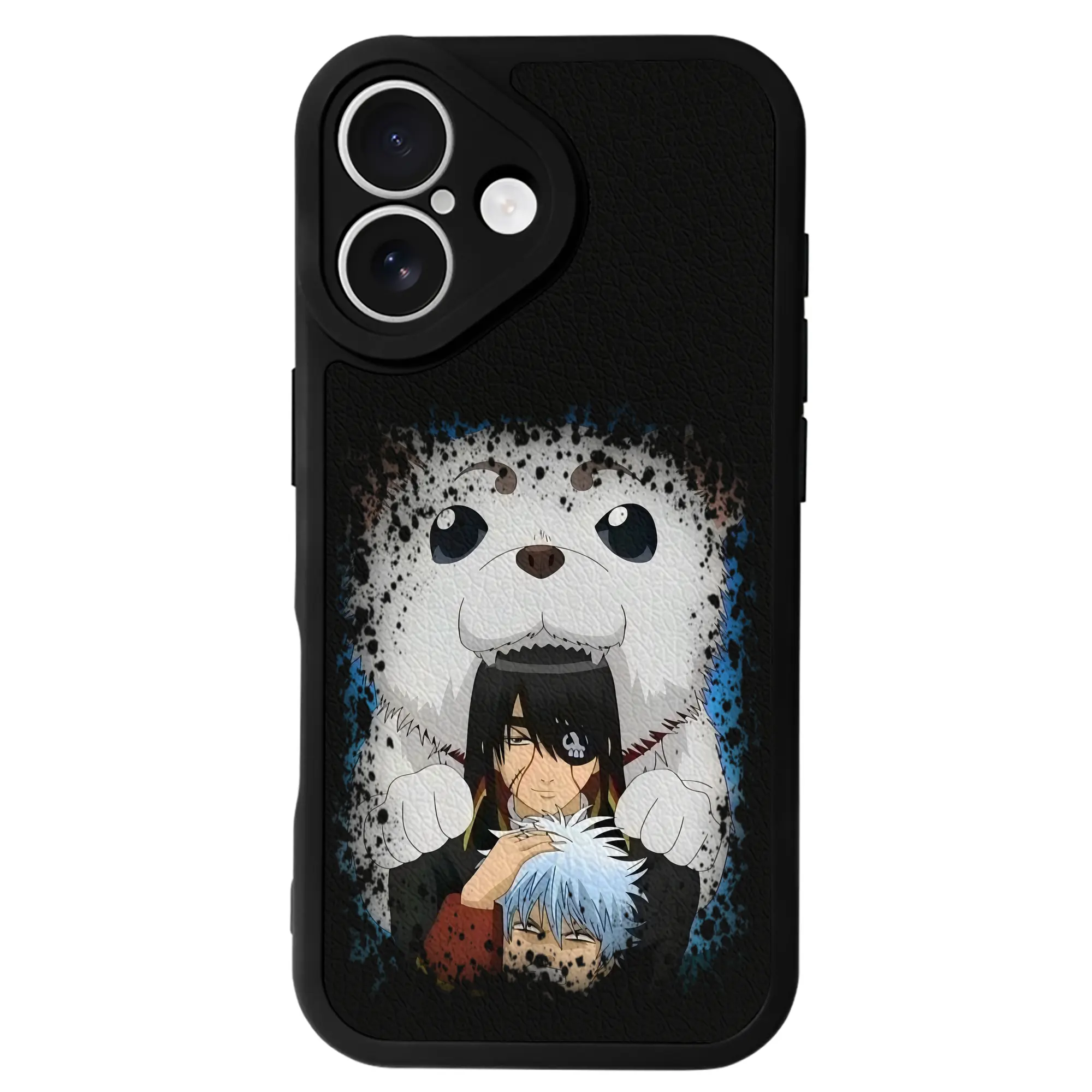 銀魂 グッズ 坂田 銀時 - IPhone 16シリーズ対応 ・ シリコンスマホケース ・ レザー調 ・ 高精度フィット ・ 耐衝撃 ・ ワイヤレス充電対応 ・ 精密カット